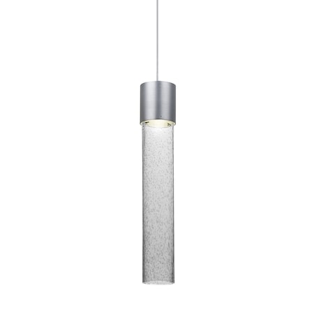 Besa Lighting Wanda 12 Cord Pendant, Clear Bubble, Satin Nickel Finish, 1x3W LED 1XT-WAND12CL-LED-SN